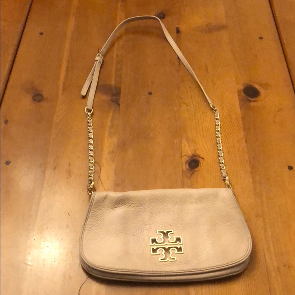 TORY BURCH LIGHT PINK FLAP CROSSBODY BAG